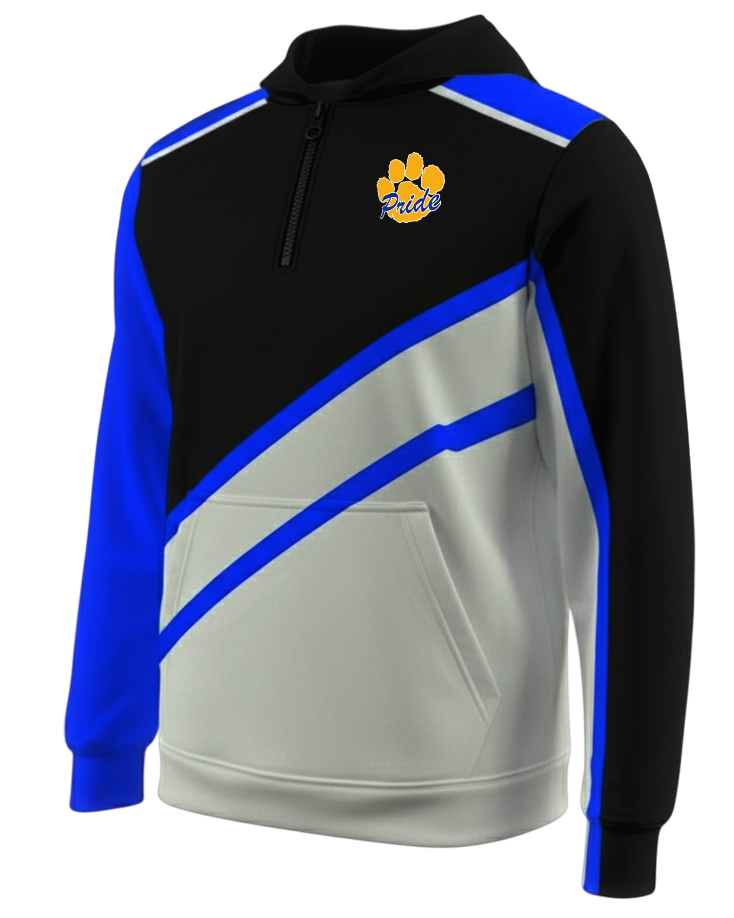 Brushed Performance 1/4 Zip Fleece Hoodie w/ Front Pocket