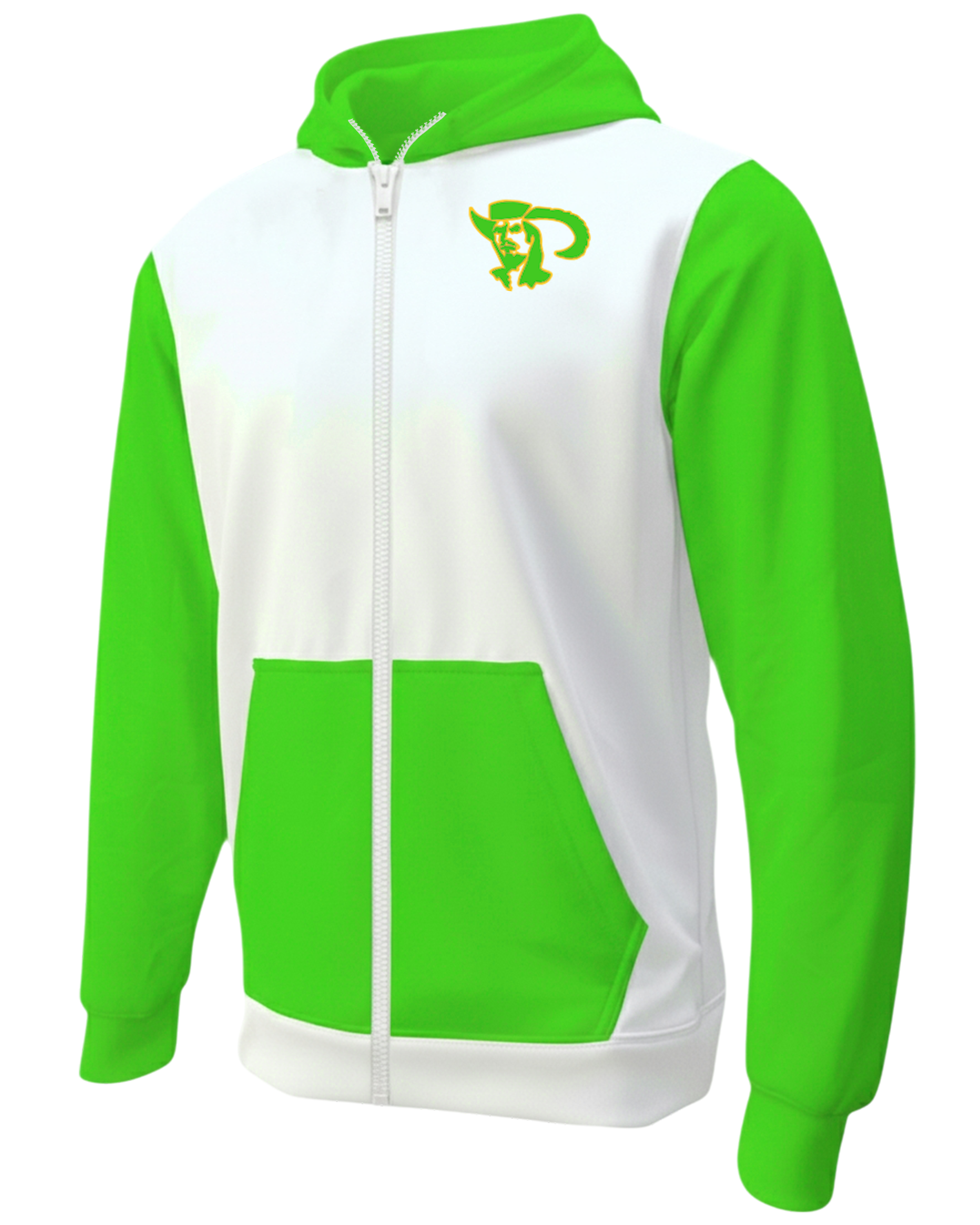 Cotton Full Zip Fleece Hoodie w/ Front Pocket