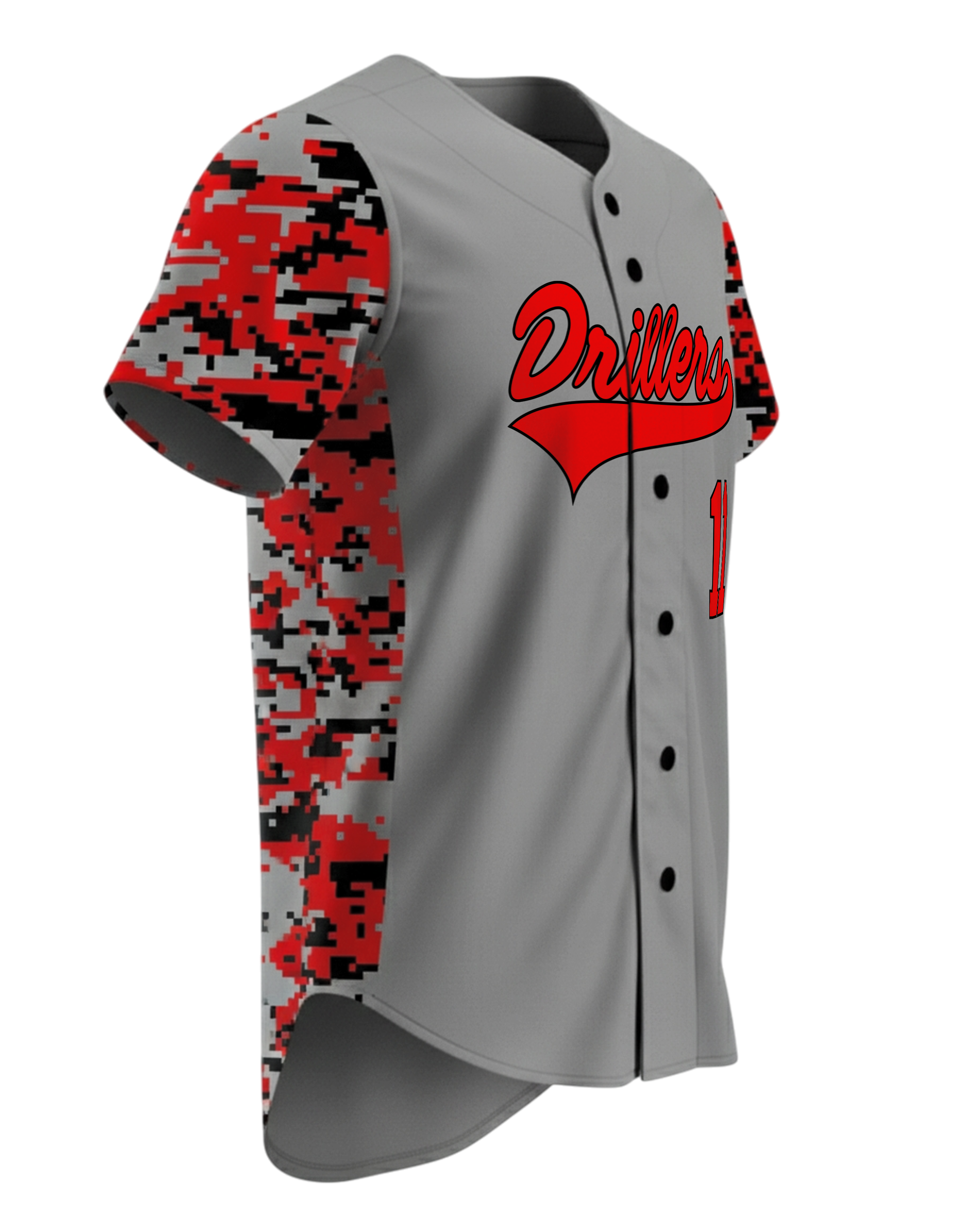 Short Sleeve Full Button Baseball Jersey