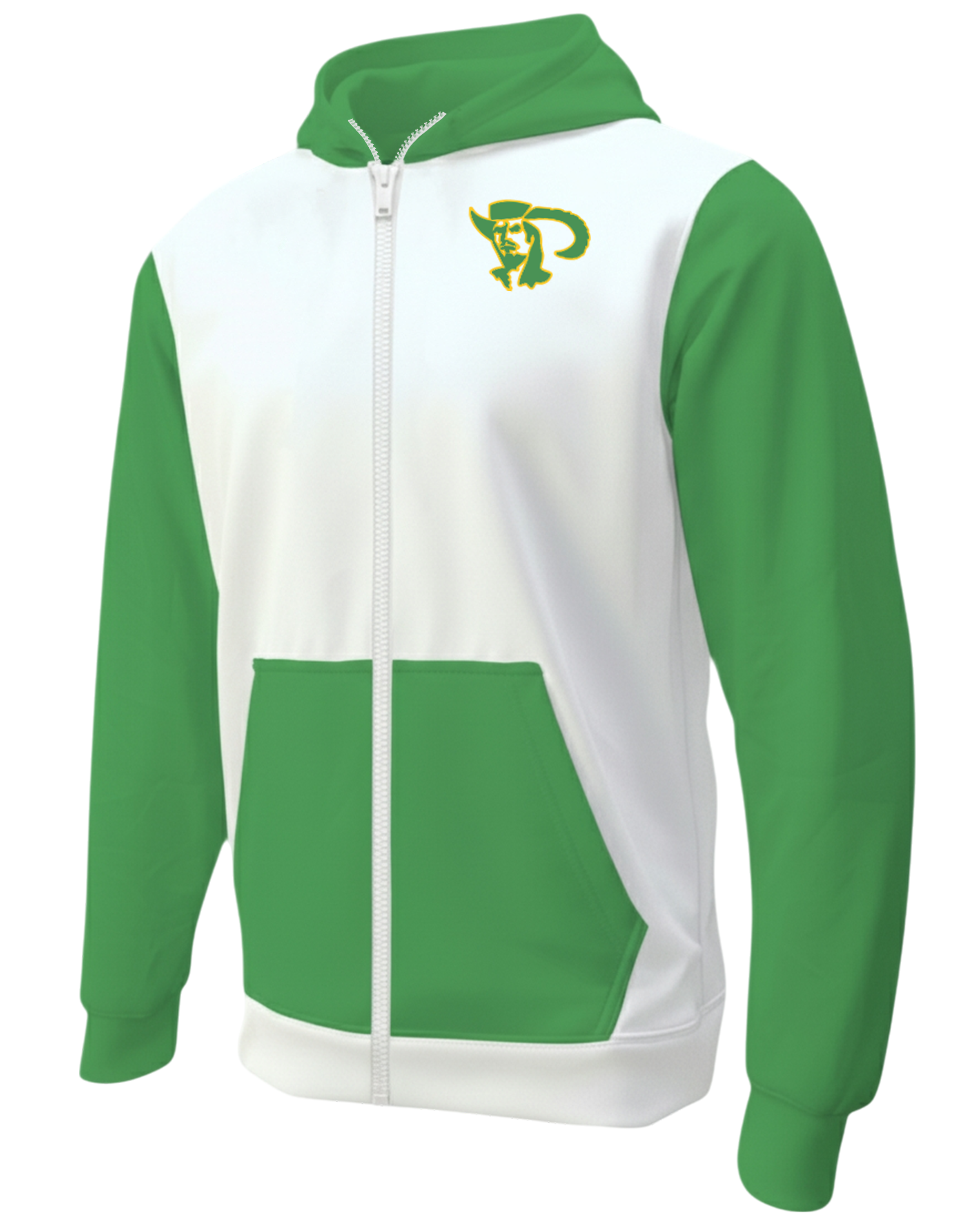 Cotton Full Zip Fleece Hoodie w/ Front Pocket