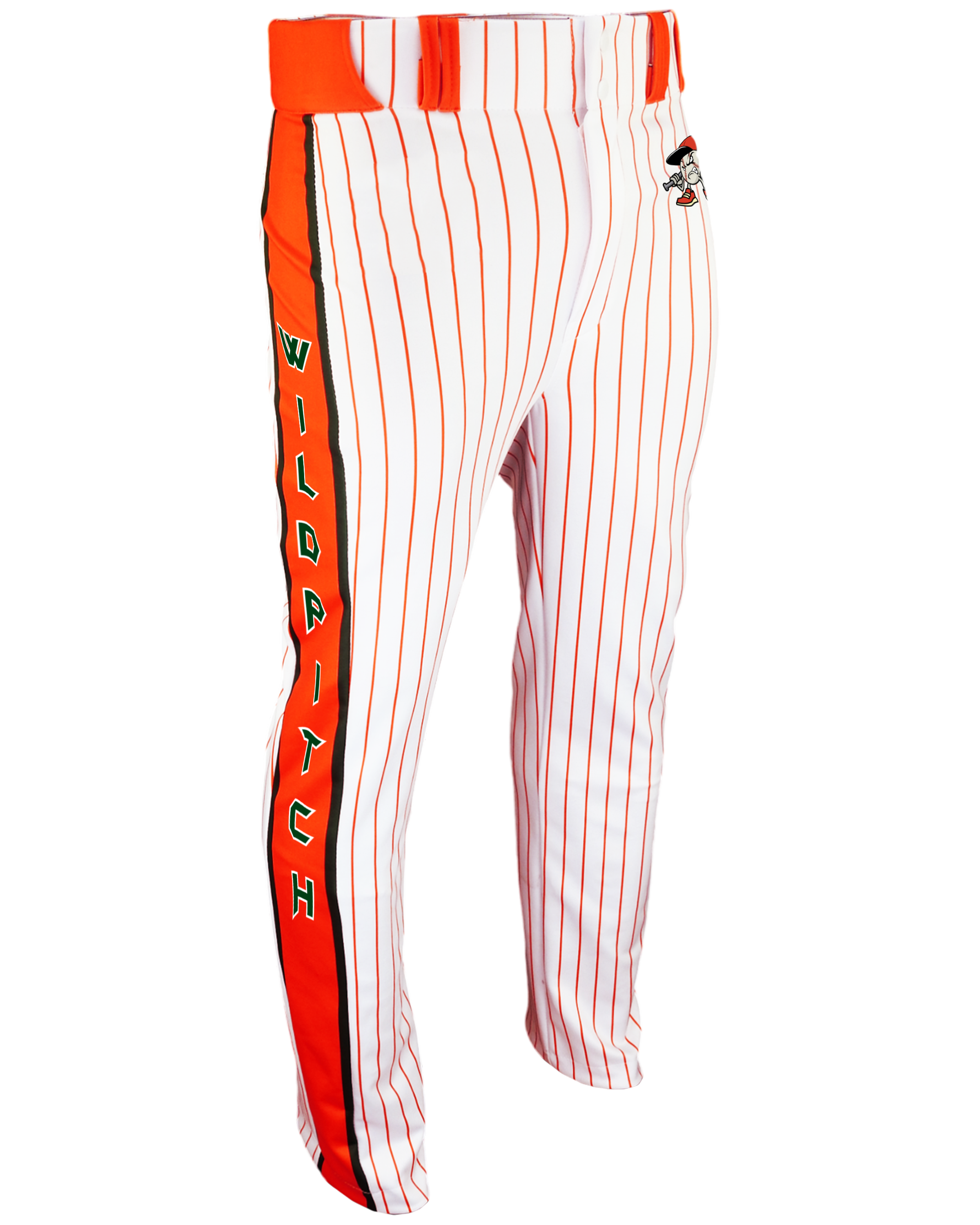 Full Sublimation Tapered Open-Bottom Baseball Pants w/ Sublimated Side Panel