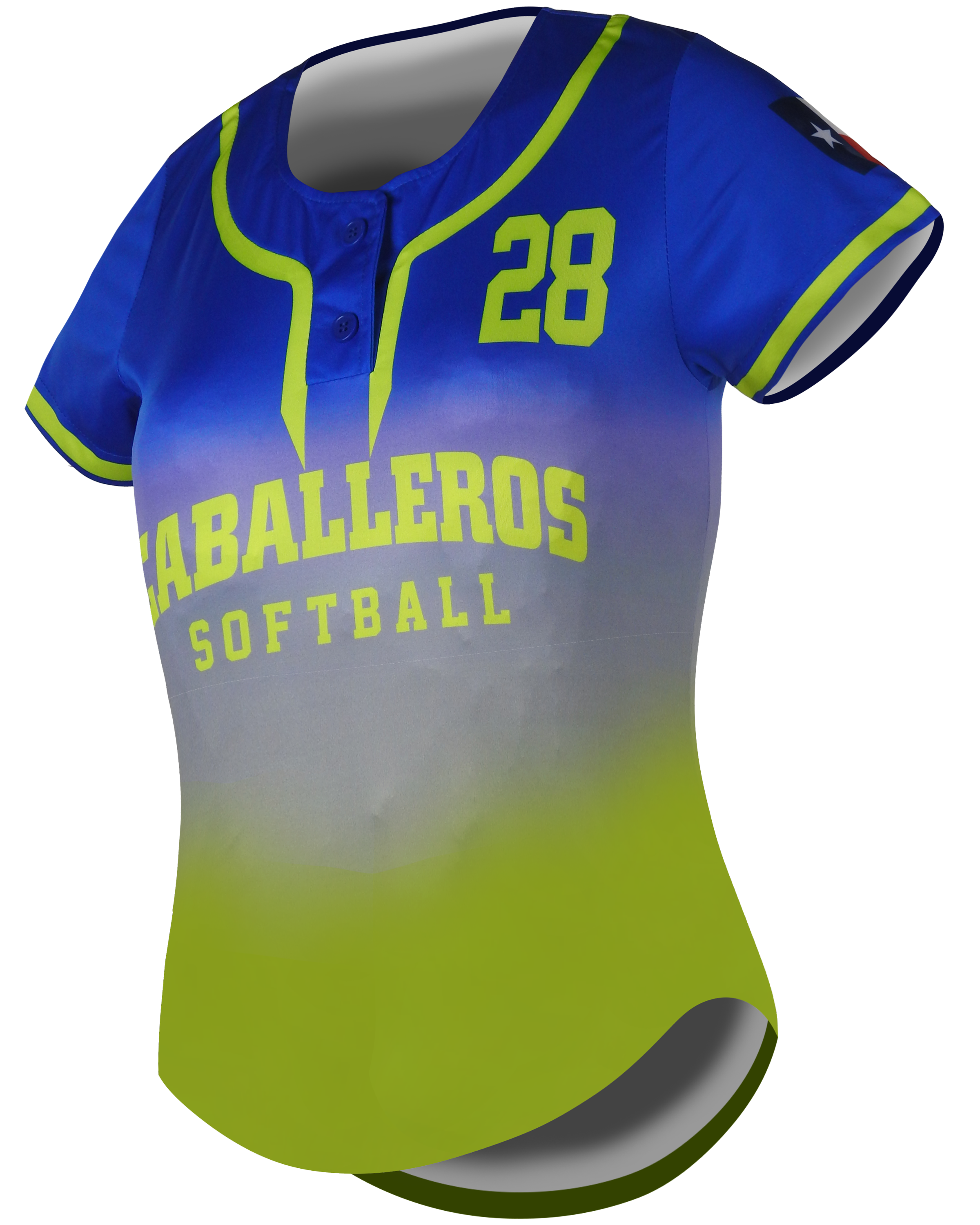 Short Sleeve 2-Button Softball Jersey
