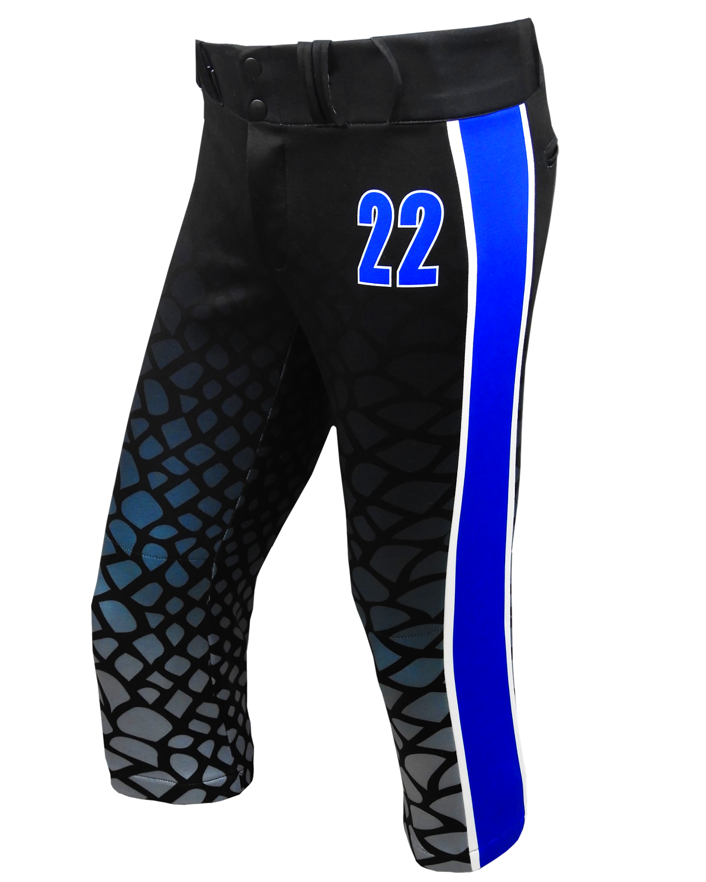 Full Sublimation Tapered Knicker Softball Pants w/ Sublimated Side Panels