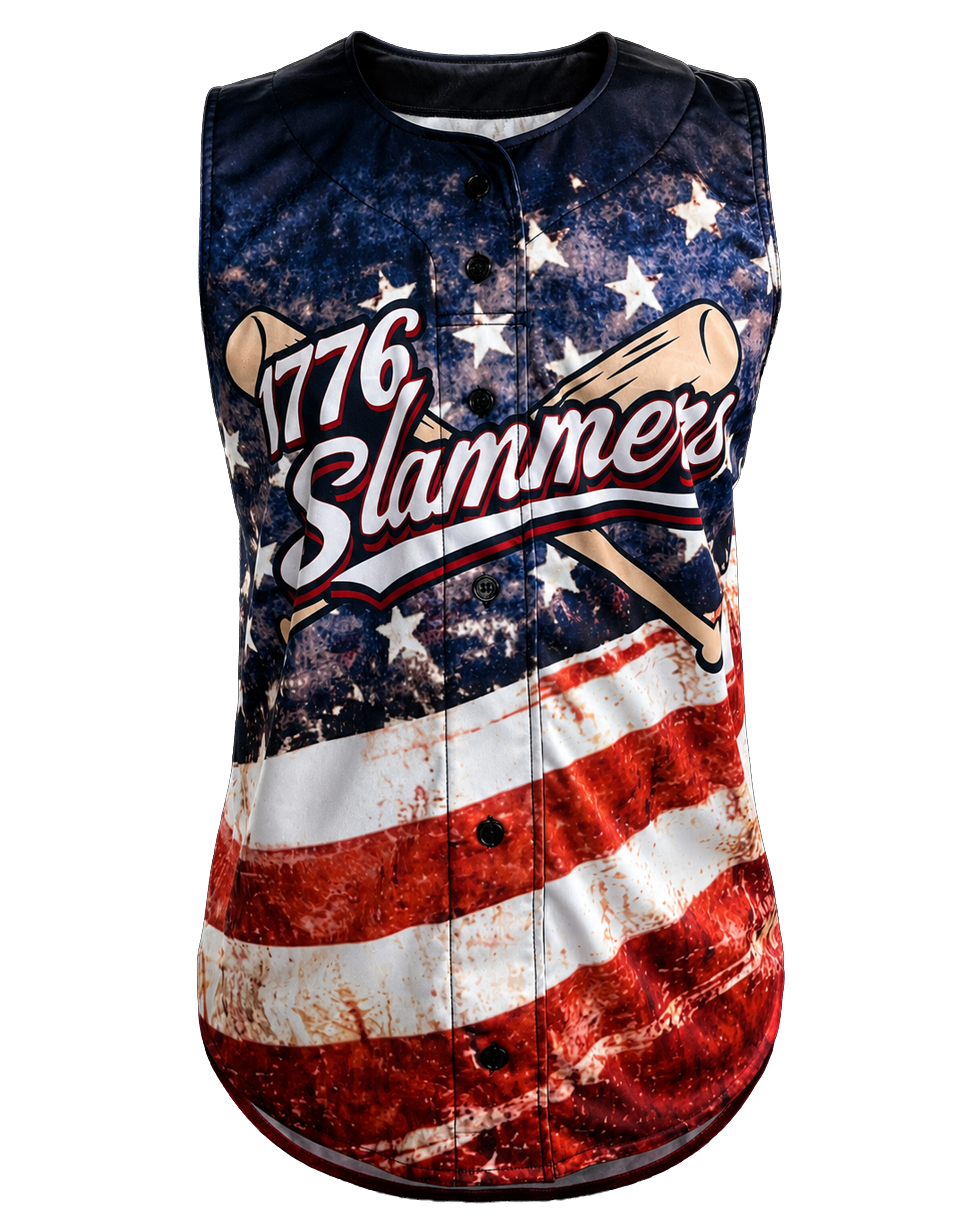 Racerback Faux Full Button Softball Jersey