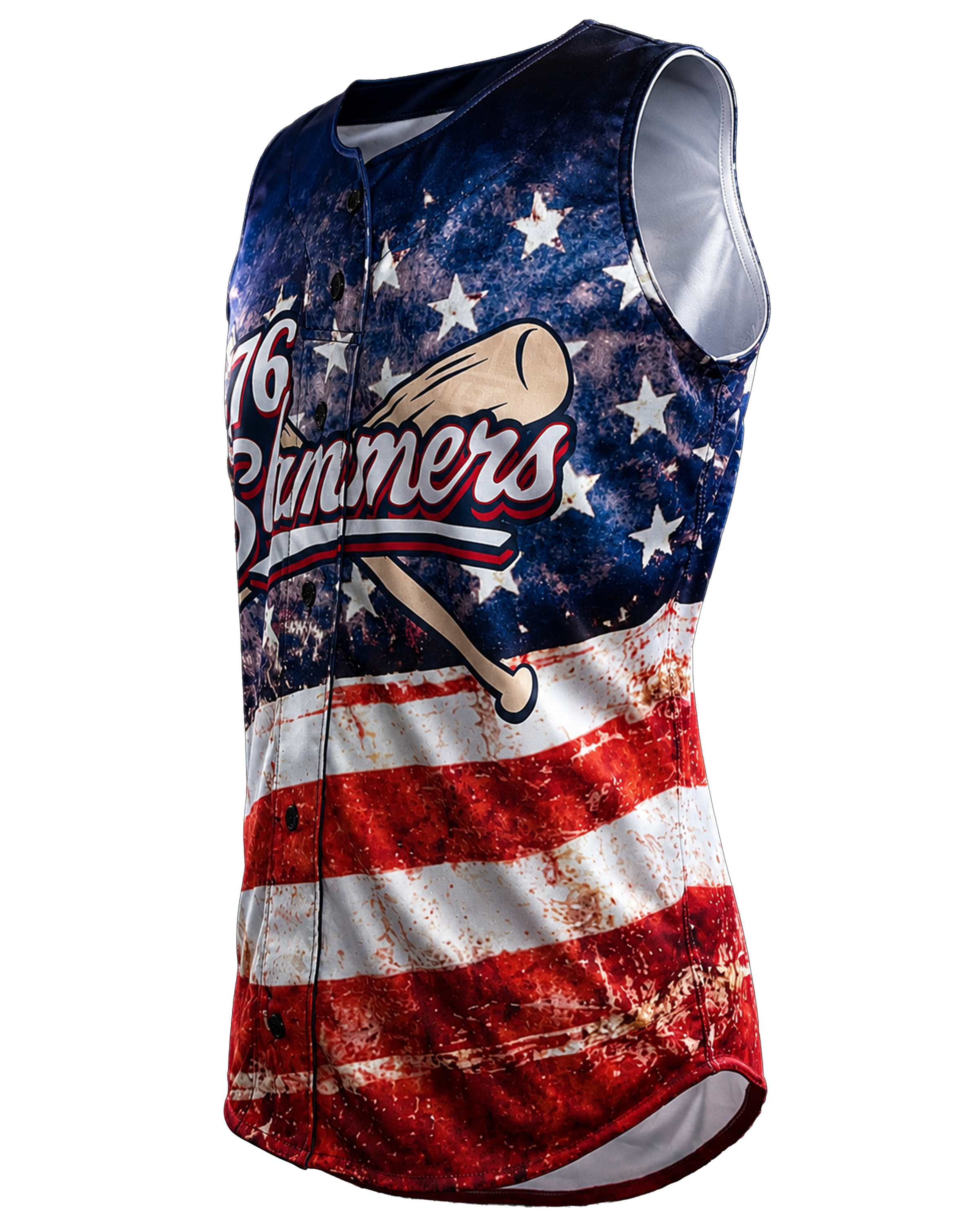 Racerback Faux Full Button Softball Jersey
