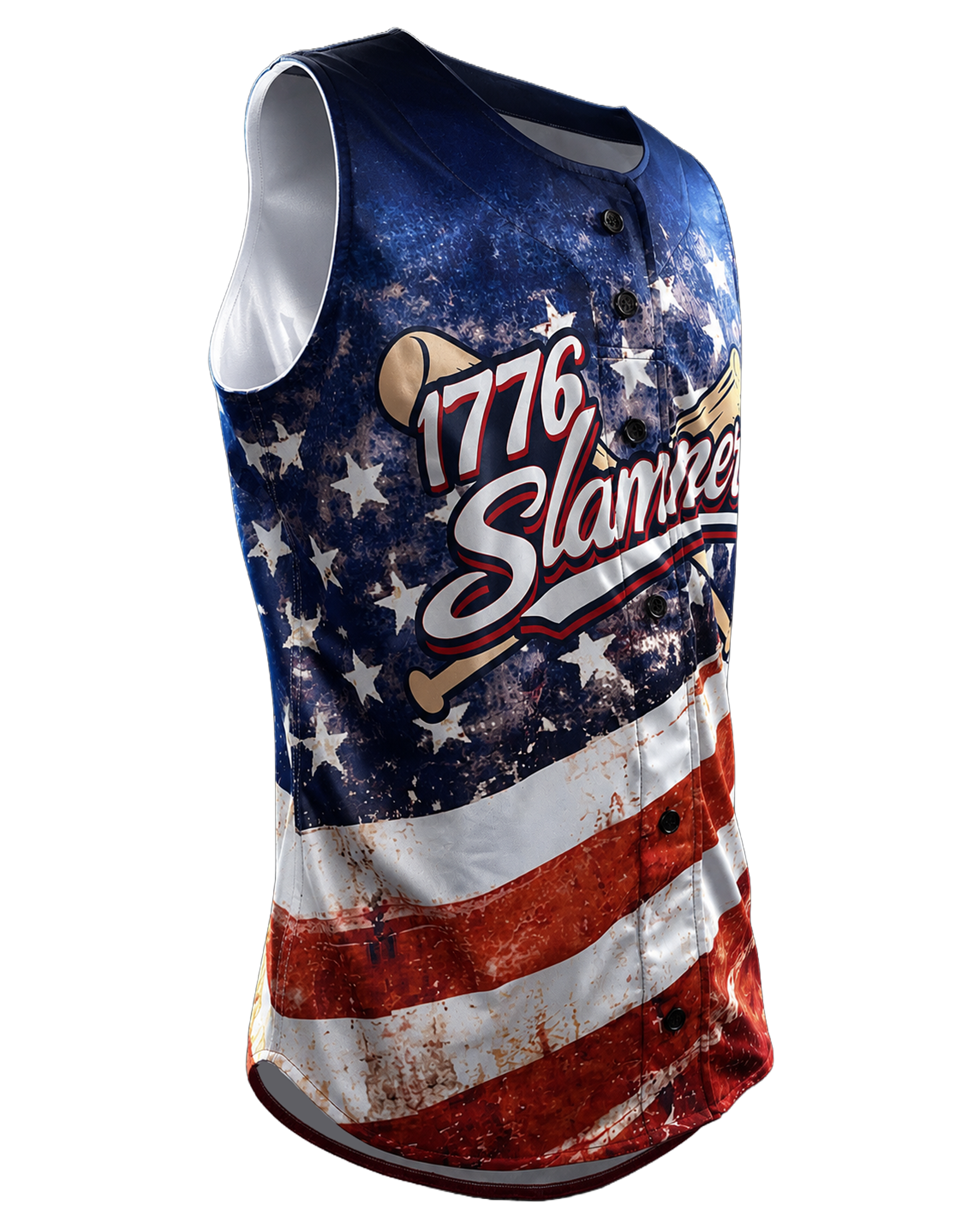 Racerback Faux Full Button Softball Jersey