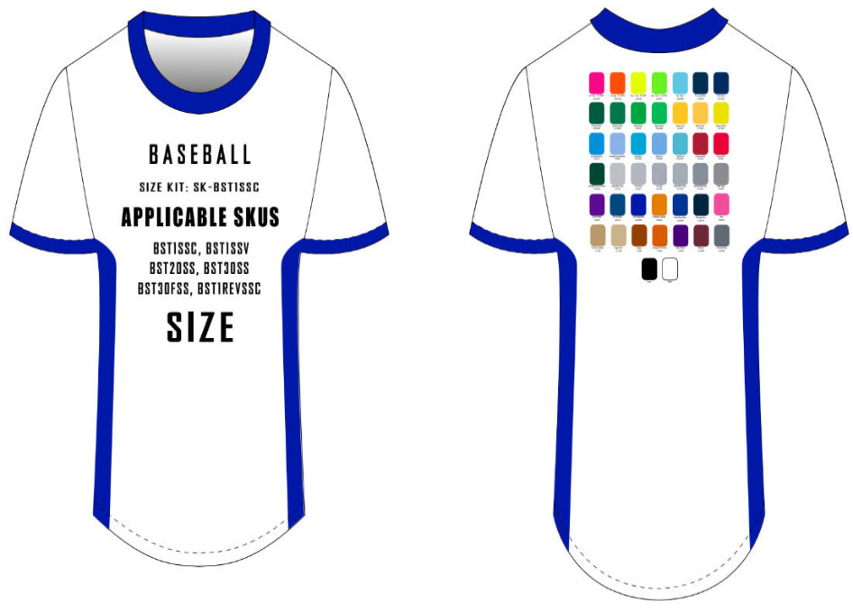 Short Sleeve Baseball Jersey Size Samples