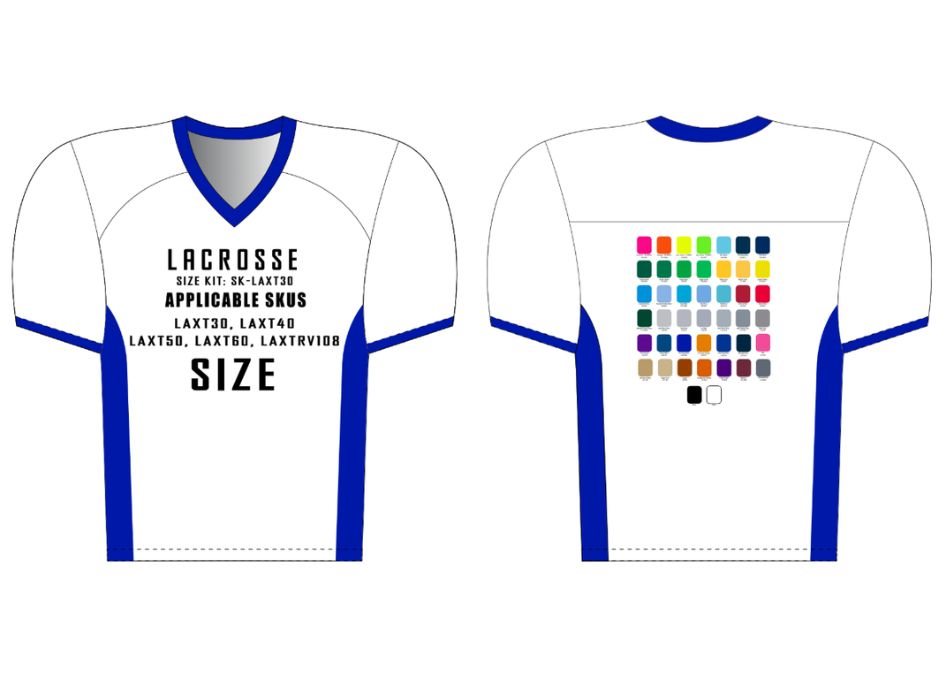 Short Sleeve Lacrosse Jersey Size Samples