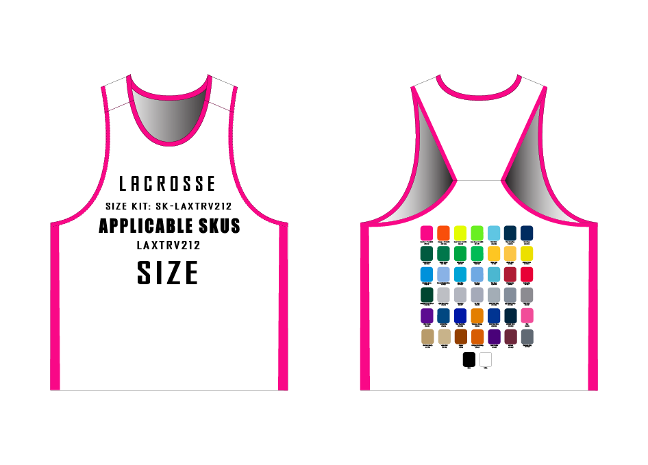 Deep Racerback Lacrosse Pinnie Size Samples