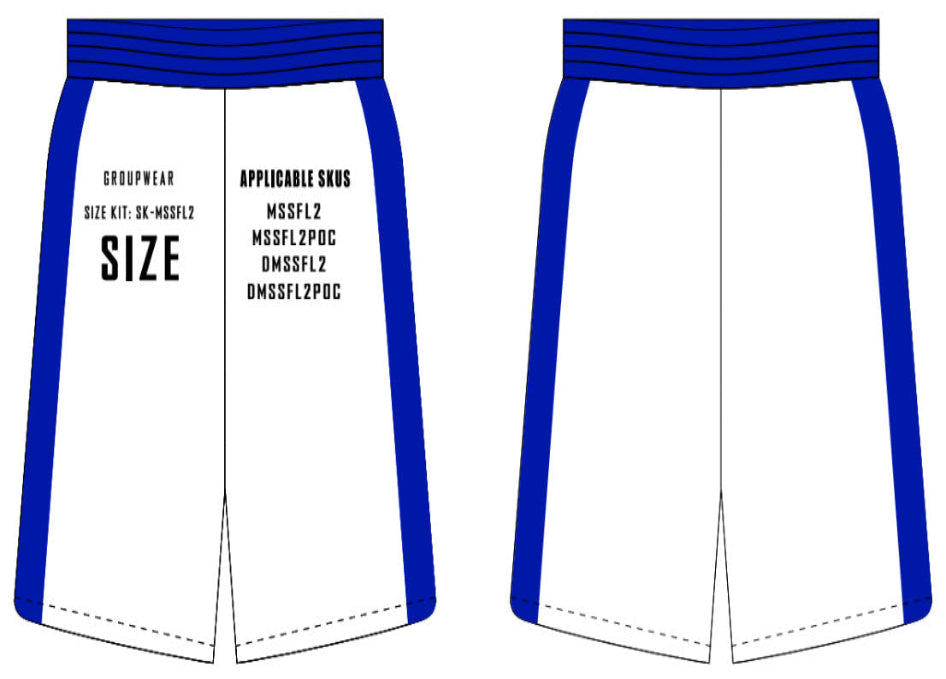 Full Length Training Shorts Size Samples