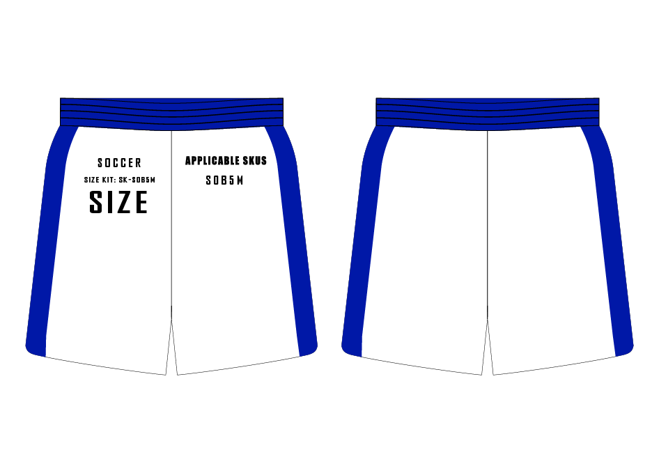Individual Soccer Shorts 5" Inseam (Male) Size Sample