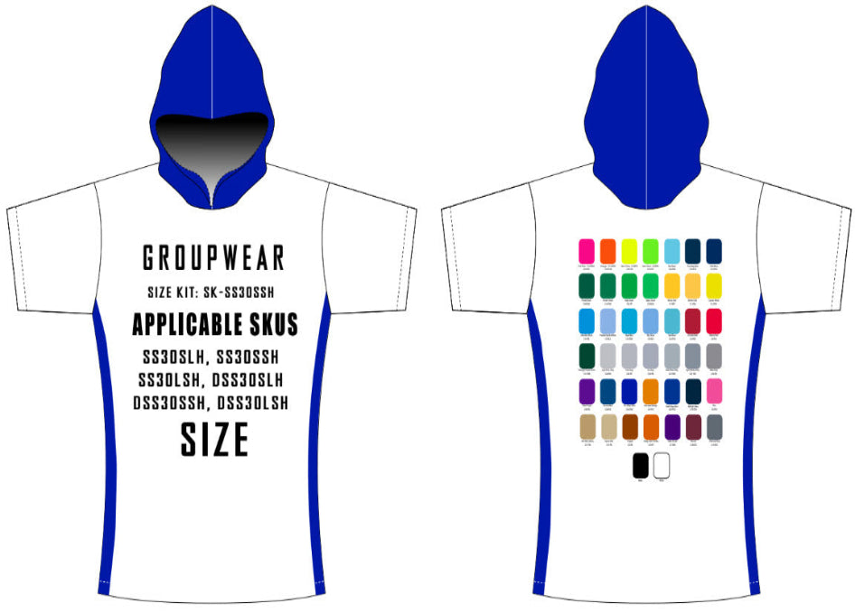 Lightweight Hoodie Size Samples