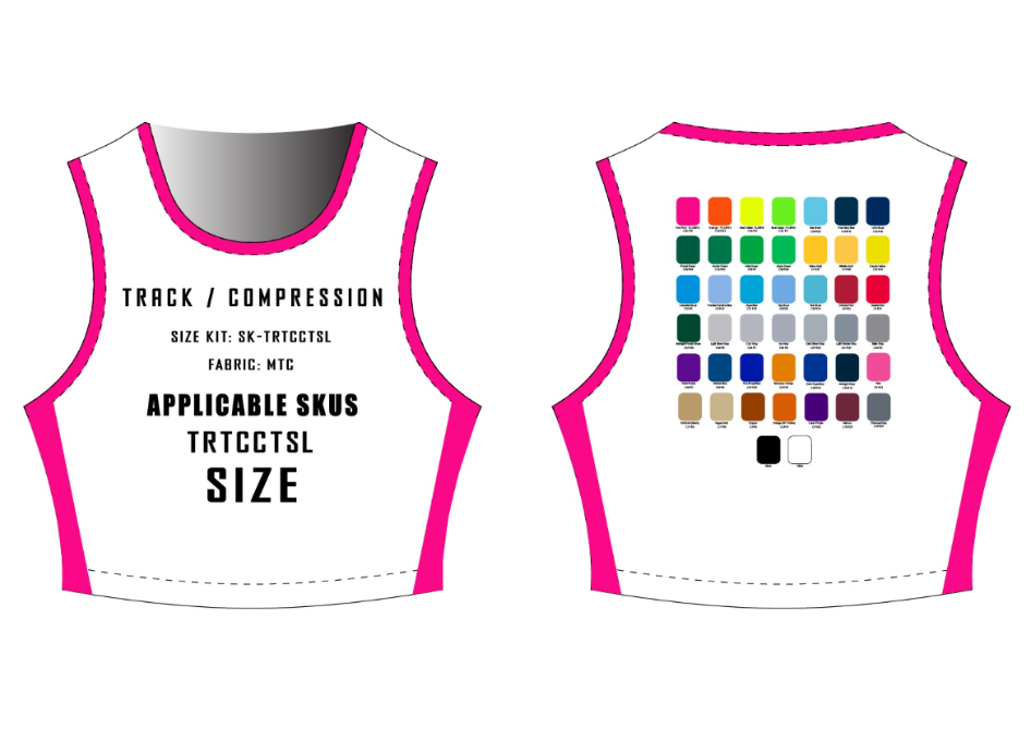 Sleeveless Crop Top Compression Size Samples