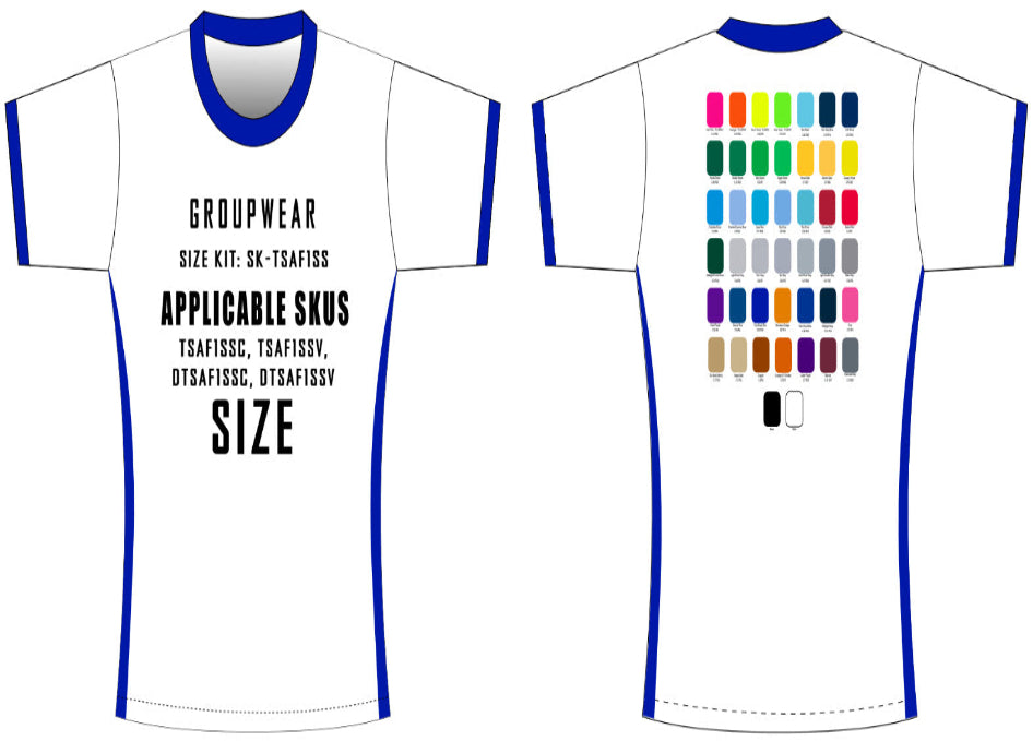 Male Athletic Fit Tee Size Sample