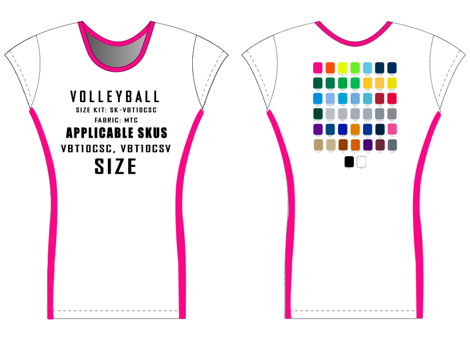 Cap-Sleeve Stretch Volleyball Jersey Size Kit