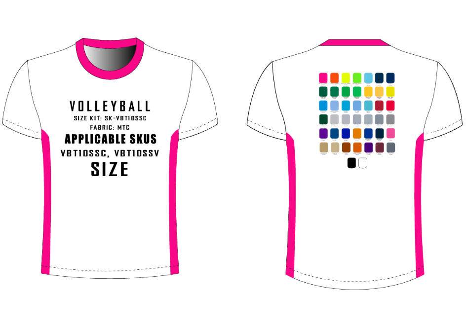 Short-Sleeve Stretch Volleyball Jersey Size Kit