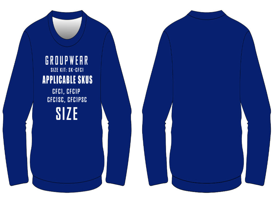 Cotton Fleece Crew Size Samples