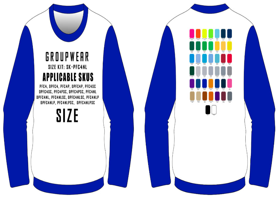 Heavy and Drifit Performance Crew Neck Sweatshirts Size Samples