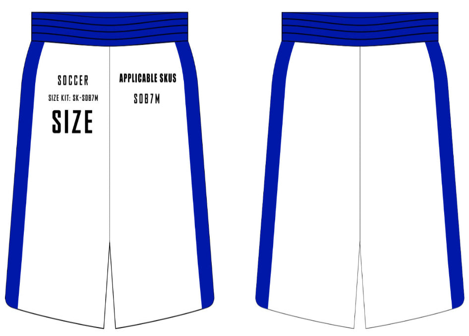 Individual Soccer Shorts 7" Inseam (Male) Size Sample