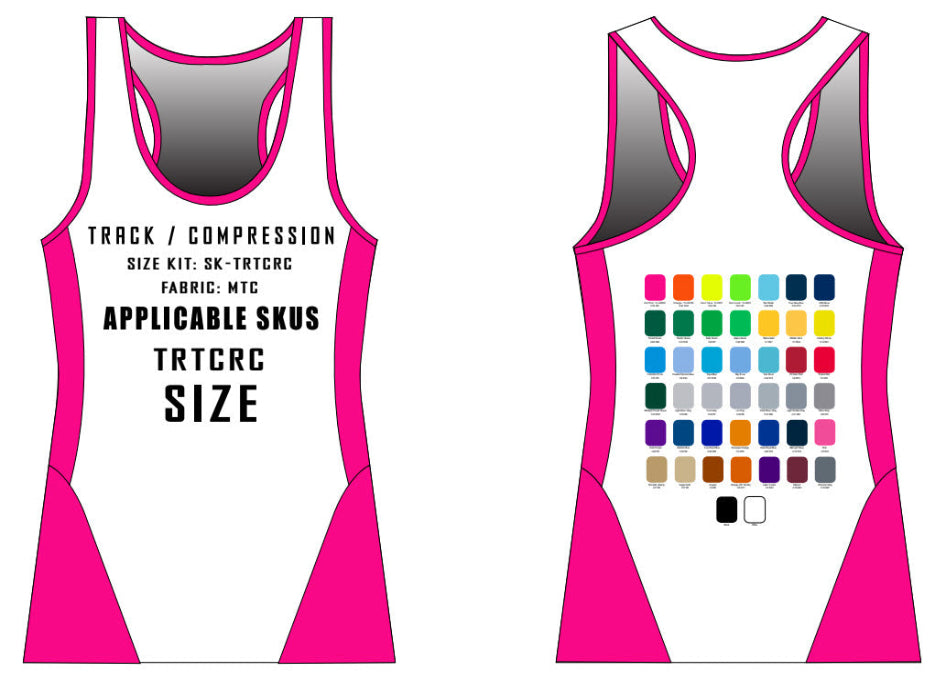 Ladies Racerback Compression Size Samples