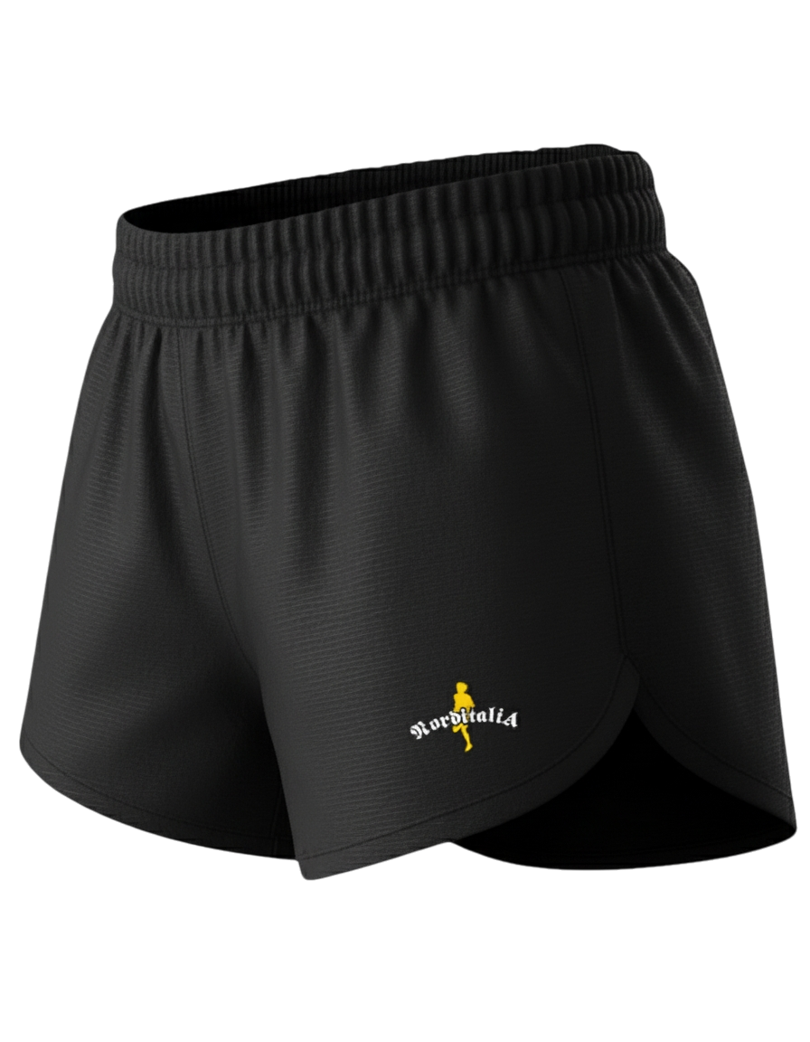 Dyed Track Split Shorts with Liner
