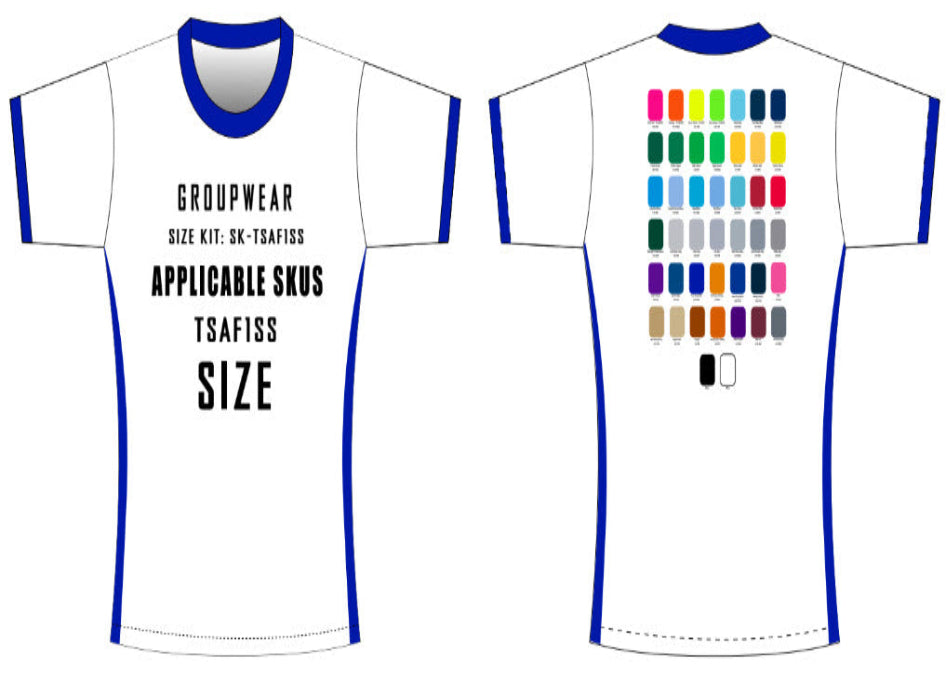 Male Athletic Fit Tee Size Sample