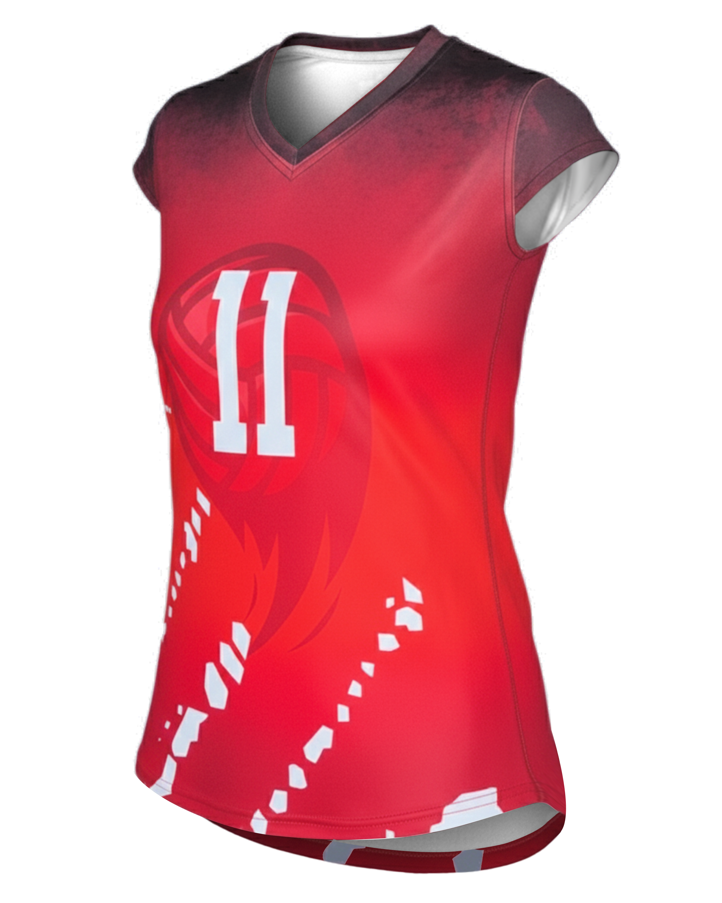 Cap-Sleeve Stretch Volleyball Jersey