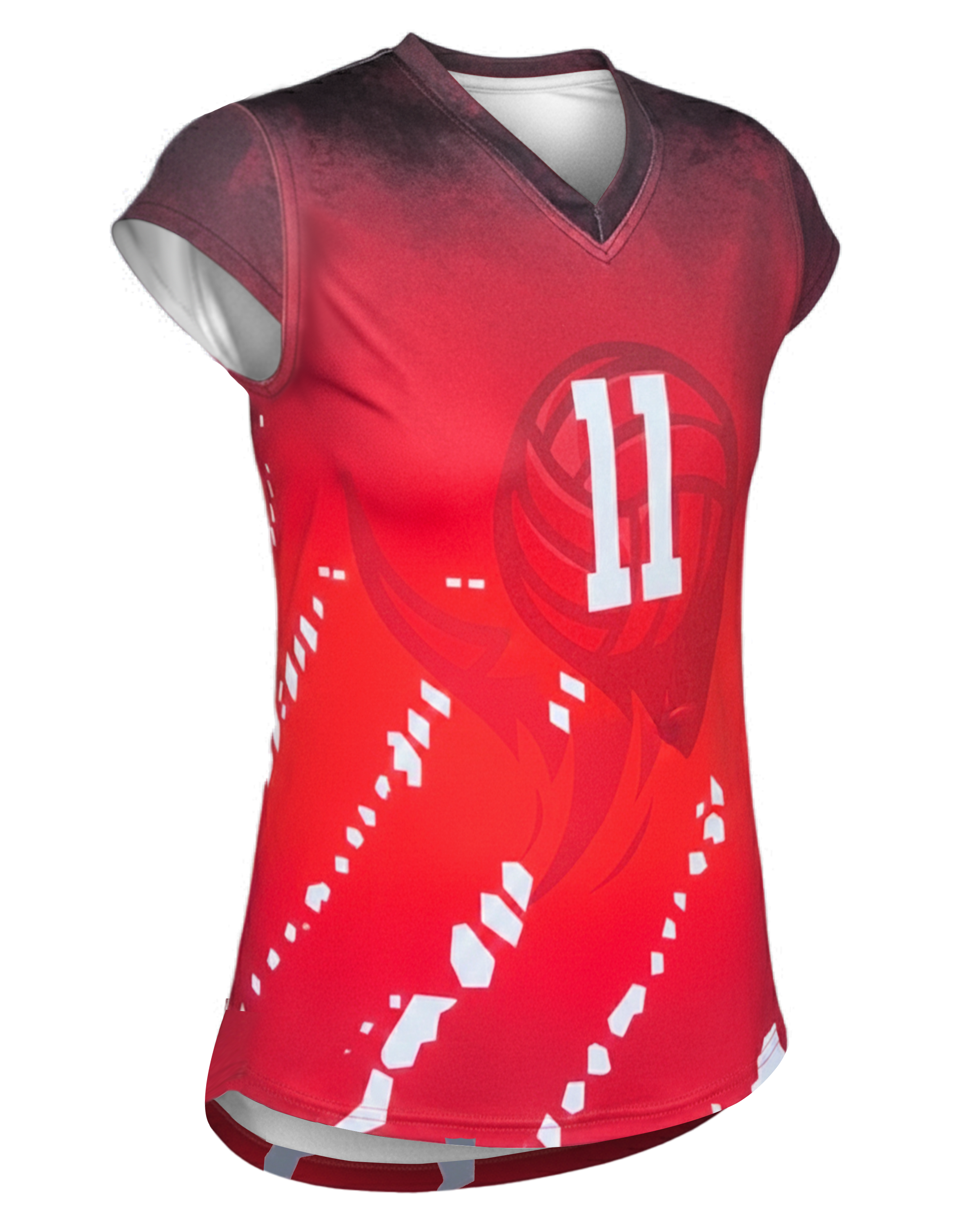 Cap-Sleeve Stretch Volleyball Jersey
