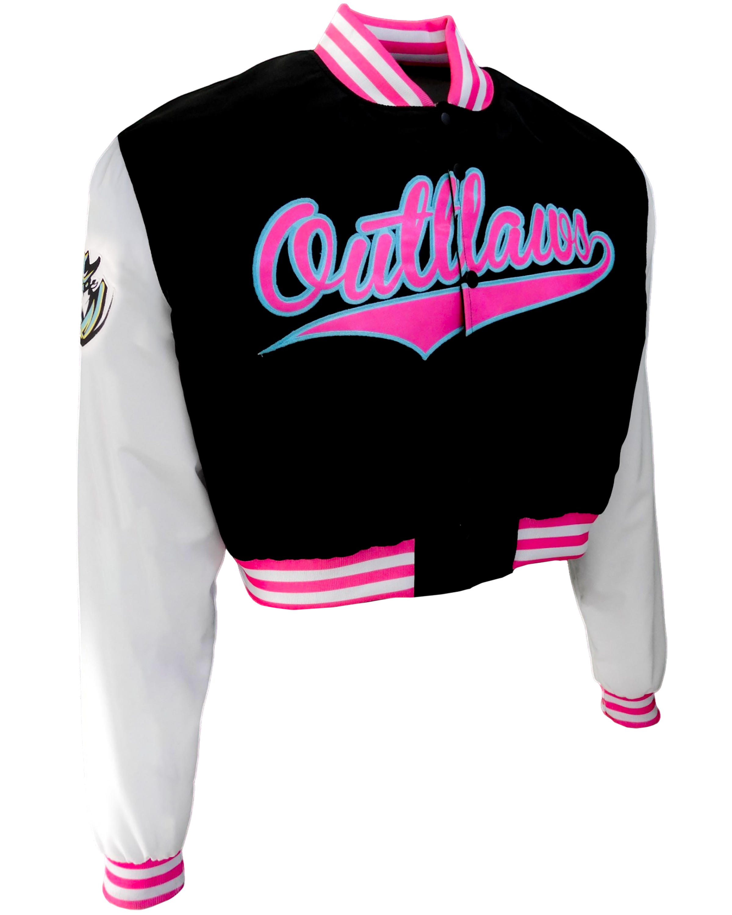 Sublimated Crop Top Varsity Jacket