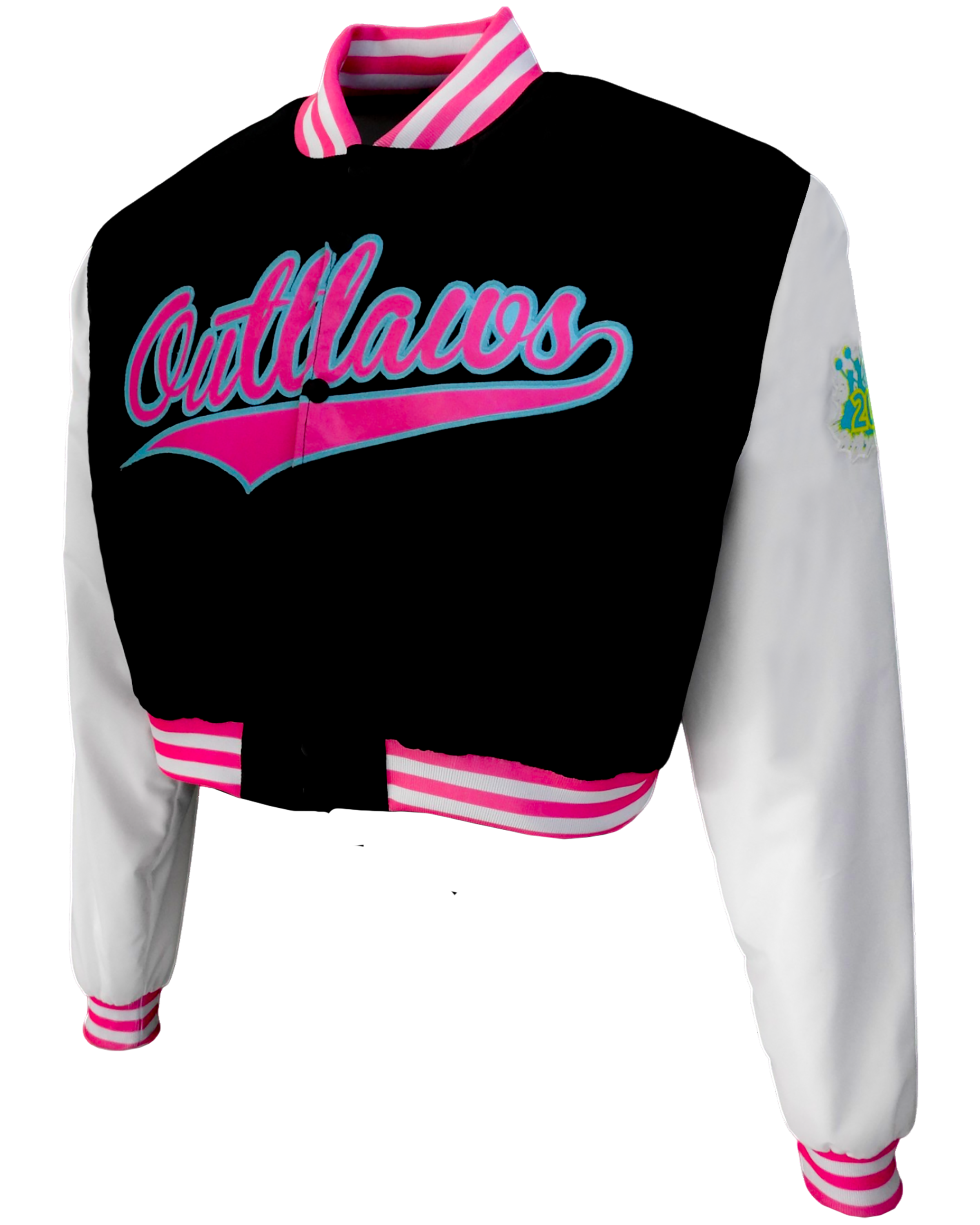 Sublimated Crop Top Varsity Jacket