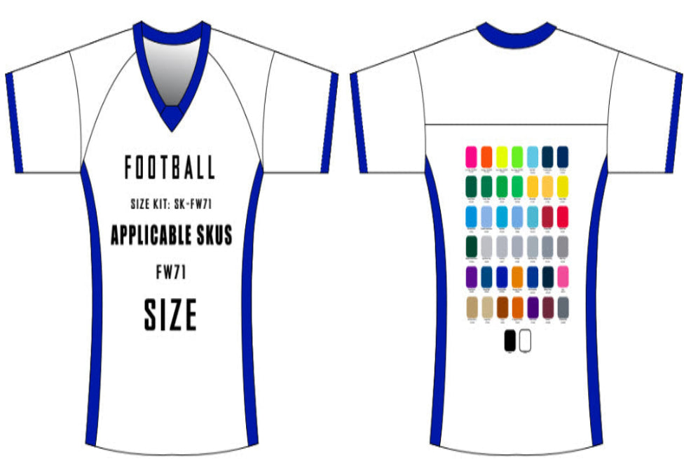 Fan Jersey Size Samples